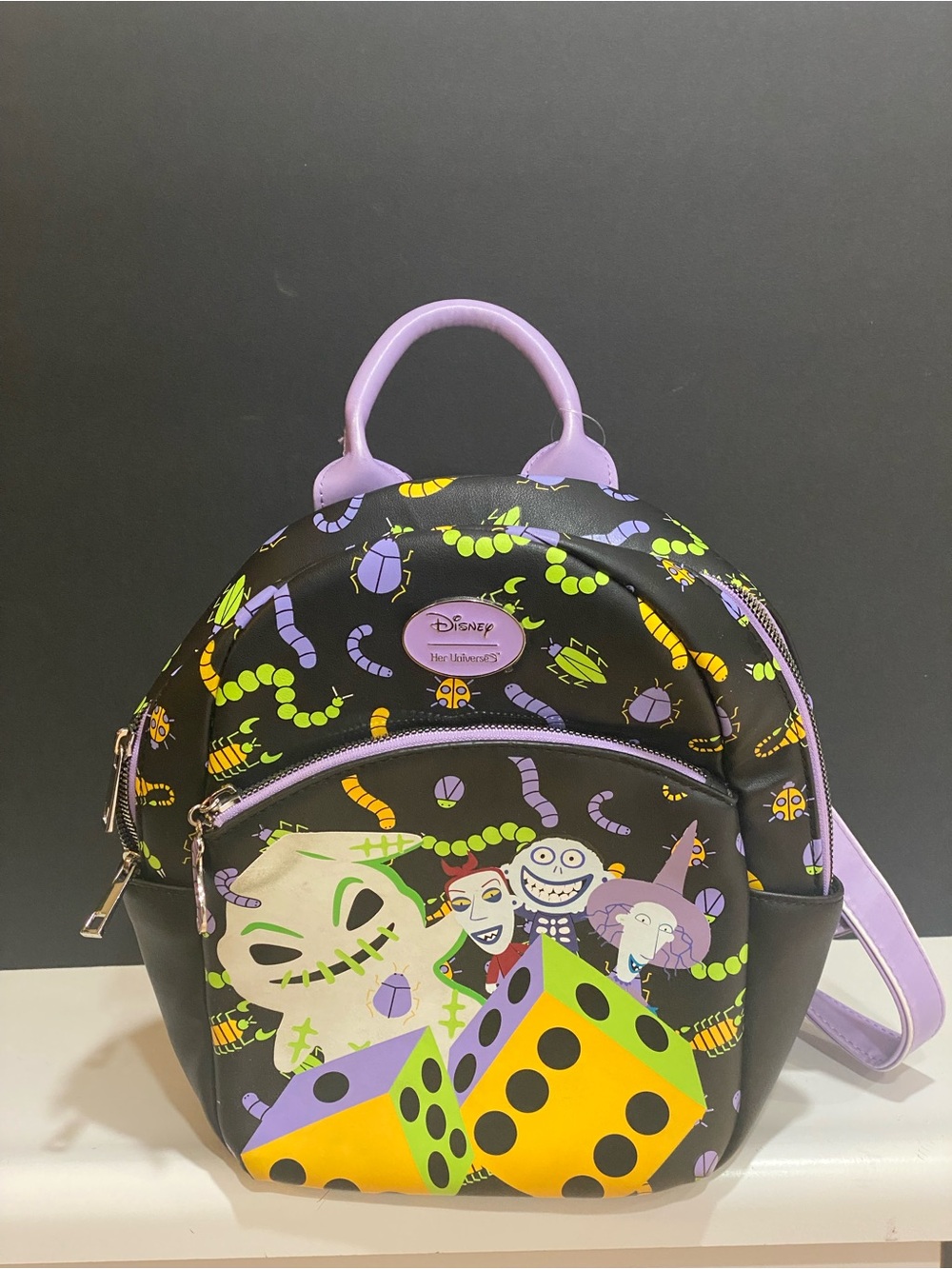Disney Her Universe Nightmare Before Christmas Mini Backpack Black Purple